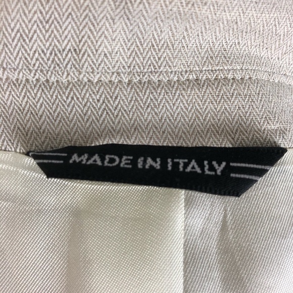 TODAY'S MAN Men's Blazer Jacket Sz M Linen Blend Beige 3 Buttons Single Breasted - Picture 4 of 9